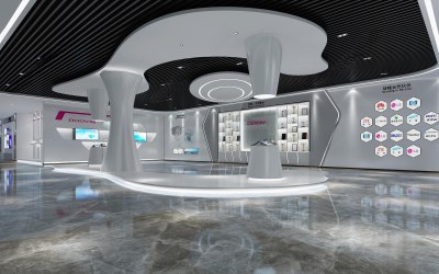 现代企业展厅3D模型下载